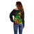 Personalised Reggae Jawaiian Festive Off Shoulder Sweater Mix Polynesian