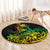 Personalised Reggae Jawaiian Festive Round Carpet Mix Polynesian