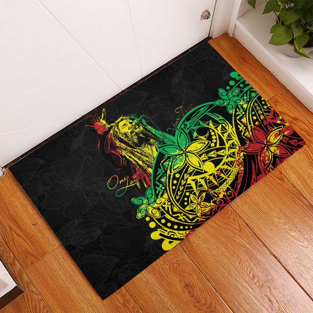 Personalised Reggae Jawaiian Festive Rubber Doormat Mix Polynesian