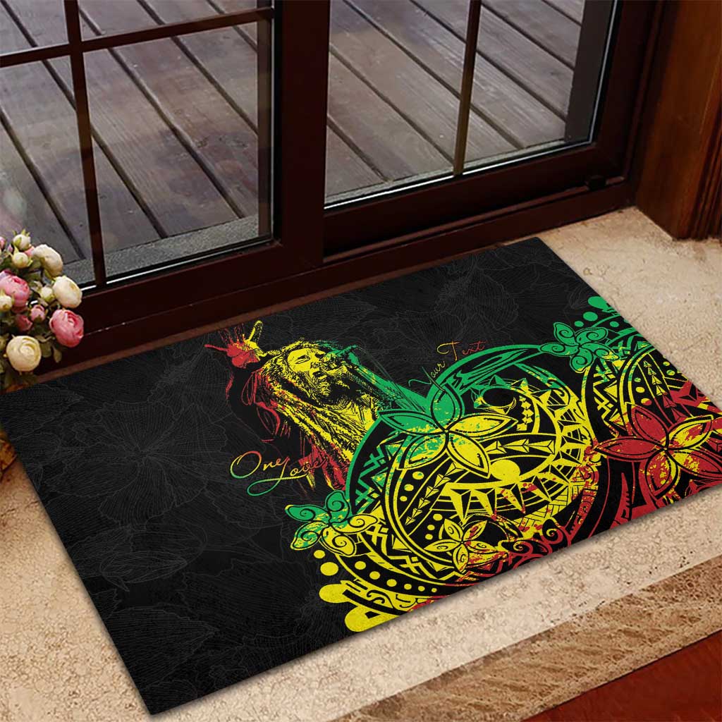 Personalised Reggae Jawaiian Festive Rubber Doormat Mix Polynesian