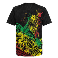 Personalised Reggae Jawaiian Festive Rugby Jersey Mix Polynesian