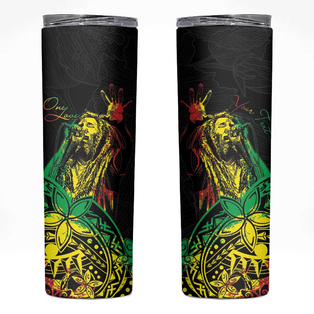 Personalised Reggae Jawaiian Festive Skinny Tumbler Mix Polynesian