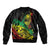 Personalised Reggae Jawaiian Festive Sleeve Zip Bomber Jacket Mix Polynesian