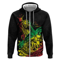 Personalised Reggae Jawaiian Festive Zip Hoodie Mix Polynesian LT7 Zip Hoodie Reggae - Polynesian Pride