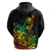 Personalised Reggae Jawaiian Festive Zip Hoodie Mix Polynesian LT7 - Polynesian Pride