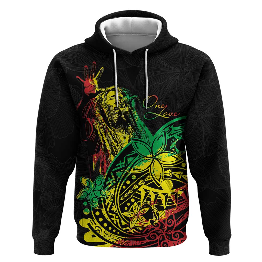 Personalised Reggae Jawaiian Festive Zip Hoodie Mix Polynesian LT7 Pullover Hoodie Reggae - Polynesian Pride