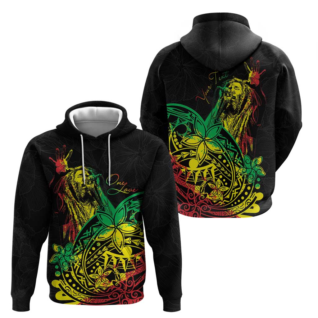 Personalised Reggae Jawaiian Festive Zip Hoodie Mix Polynesian LT7 - Polynesian Pride