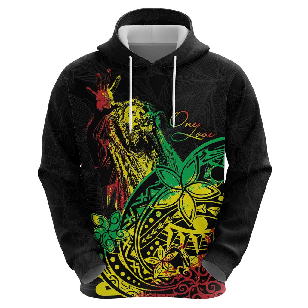 Personalised Reggae Jawaiian Festive Zip Hoodie Mix Polynesian LT7 - Polynesian Pride
