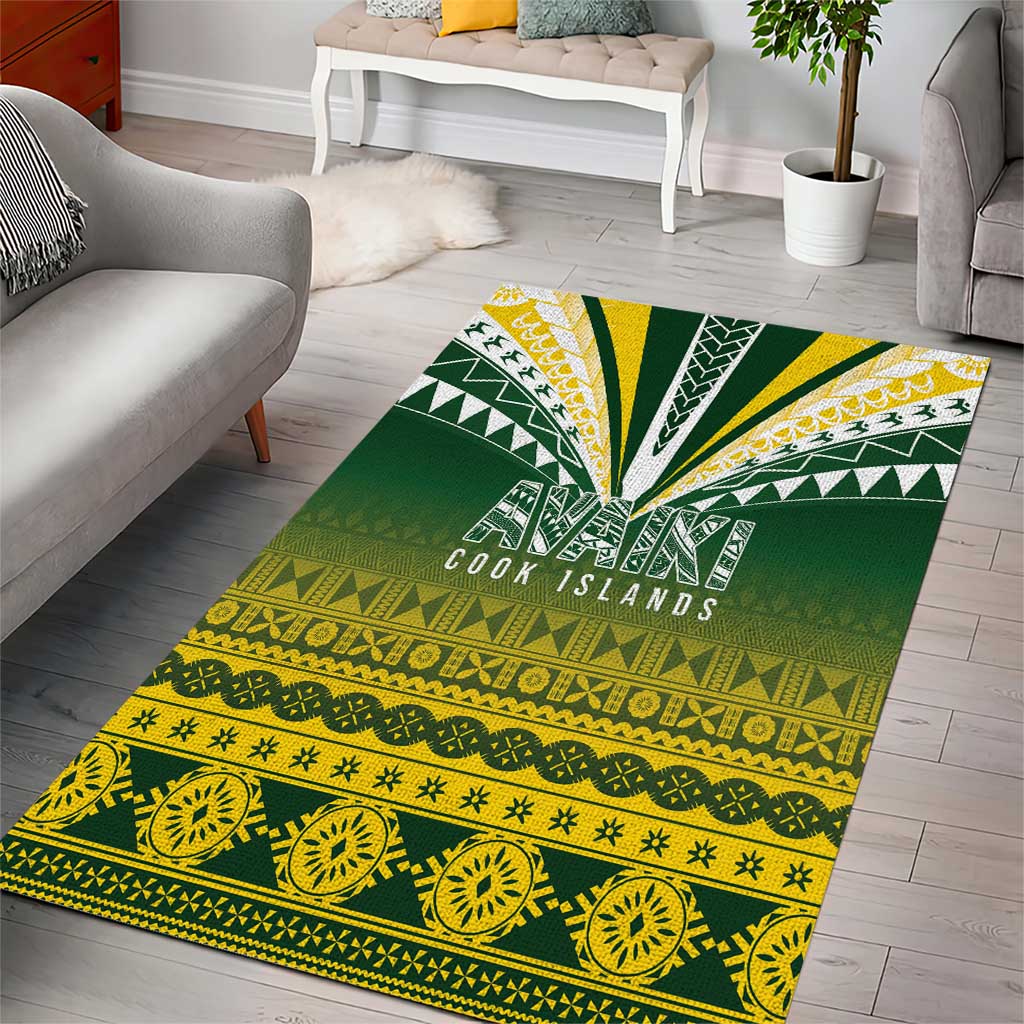 Cook Islands Rugby Area Rug Kuki Avaiki LT7 - Polynesian Pride