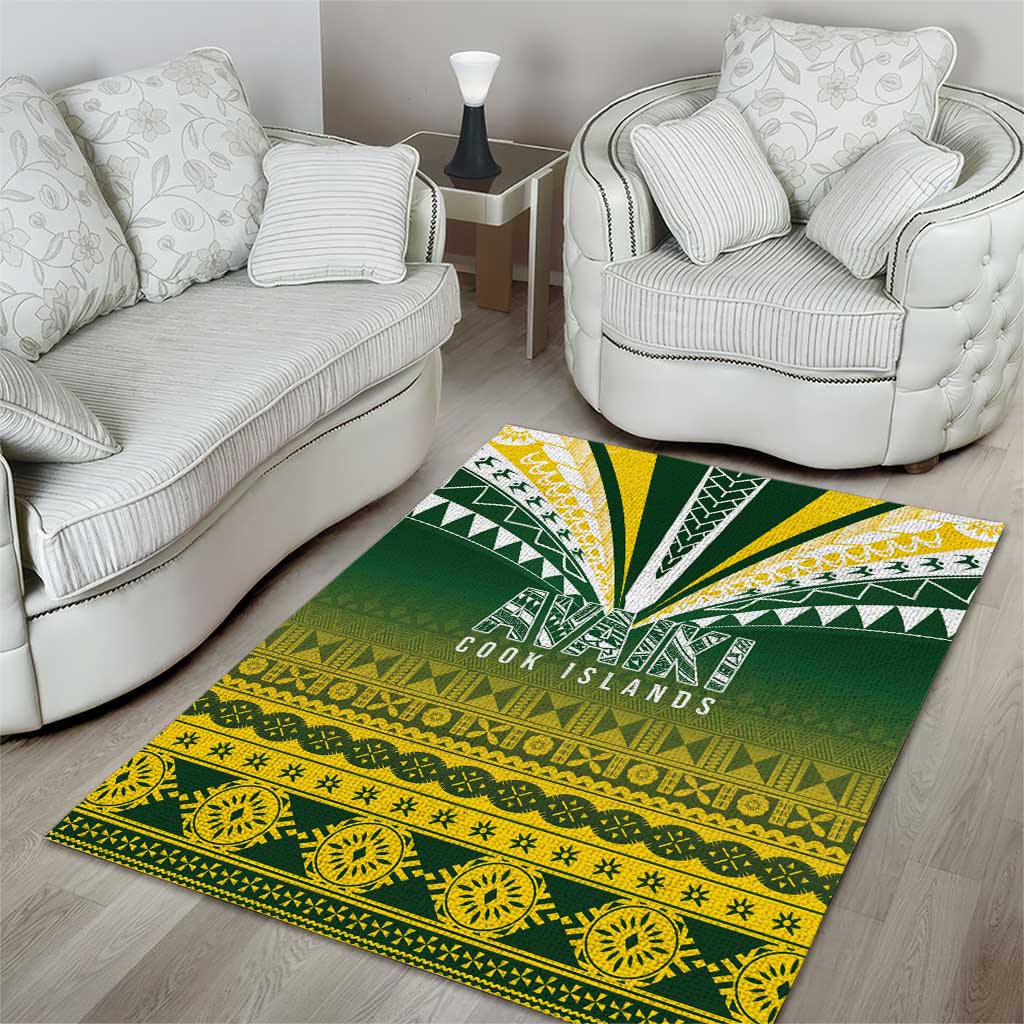 Cook Islands Rugby Area Rug Kuki Avaiki LT7 - Polynesian Pride