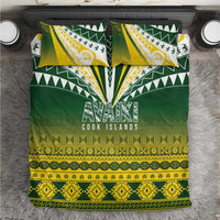 Cook Islands Rugby Bedding Set Kuki Avaiki LT7 Yellow Green - Polynesian Pride