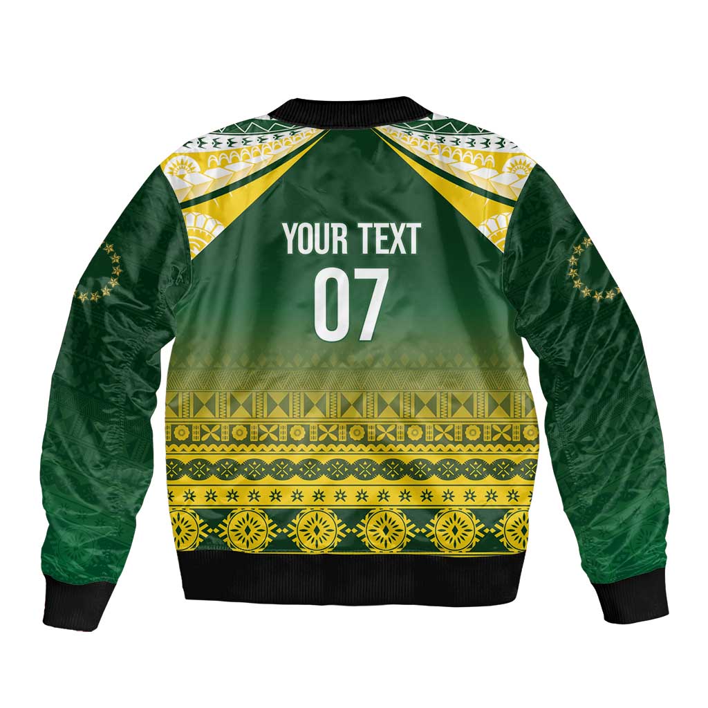 Cook Islands Rugby Custom Bomber Jacket Kuki Avaiki - Polynesian Pride