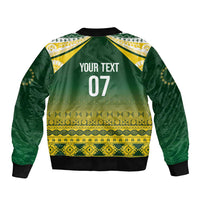 Cook Islands Rugby Custom Bomber Jacket Kuki Avaiki - Polynesian Pride