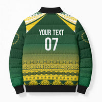 Cook Islands Rugby Custom Bomber Puffer Jacket Kuki Avaiki - Polynesian Pride