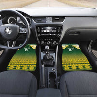 Cook Islands Rugby Custom Car Mats Kuki Avaiki LT7 Set 2pcs - Front Yellow Green - Polynesian Pride