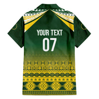 Cook Islands Rugby Custom Family Matching Off The Shoulder Long Sleeve Dress and Hawaiian Shirt Kuki Avaiki - Polynesian Pride