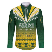 Cook Islands Rugby Custom Family Matching Off The Shoulder Long Sleeve Dress and Hawaiian Shirt Kuki Avaiki - Polynesian Pride