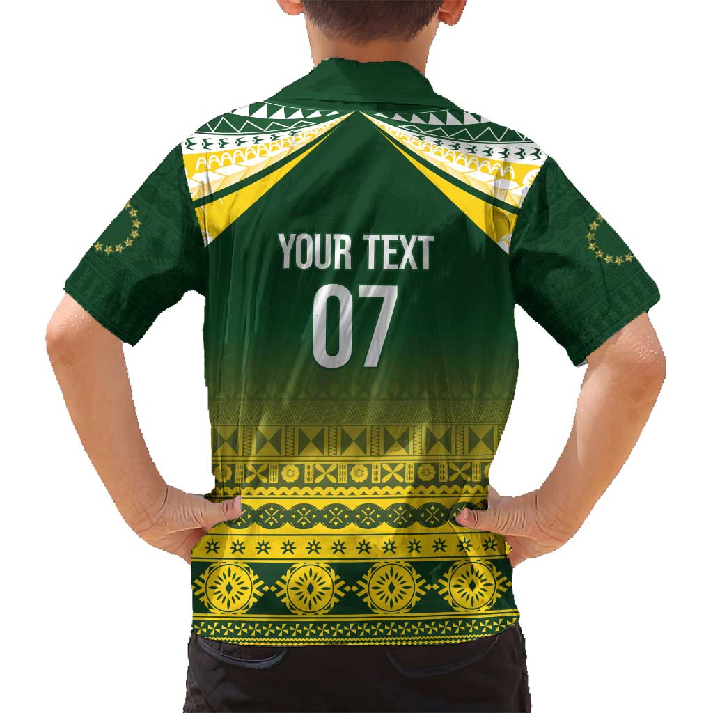 Cook Islands Rugby Custom Family Matching Off Shoulder Maxi Dress and Hawaiian Shirt Kuki Avaiki - Polynesian Pride