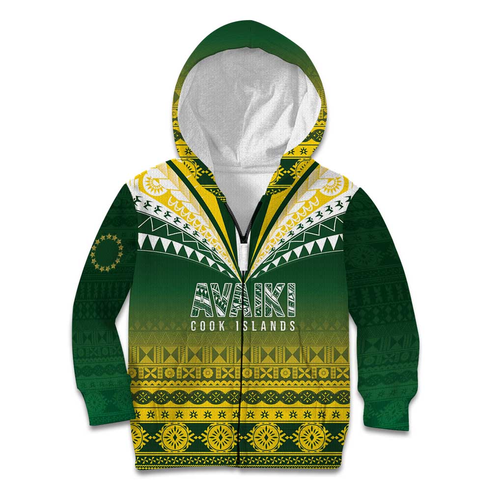 Cook Islands Rugby Custom Kid Hoodie Kuki Avaiki - Polynesian Pride