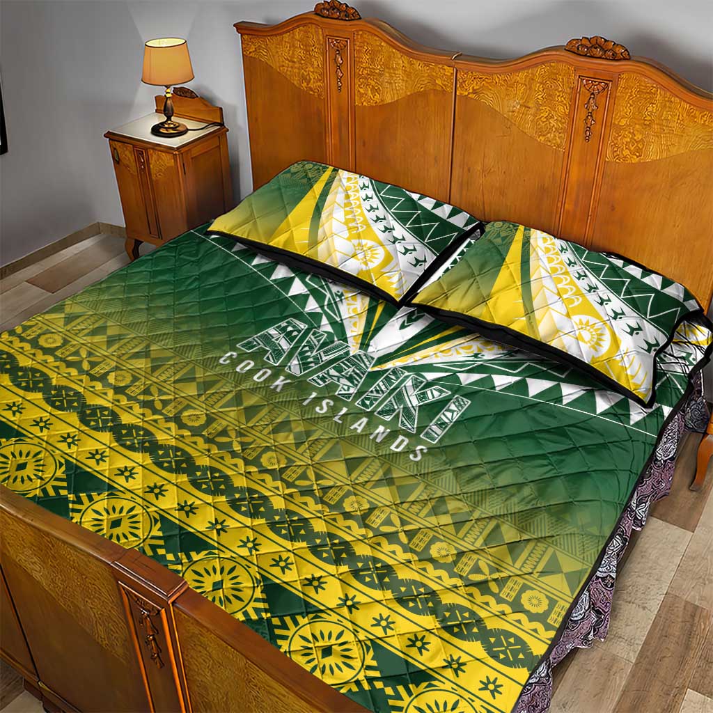 Cook Islands Rugby Quilt Bed Set Kuki Avaiki LT7 - Polynesian Pride