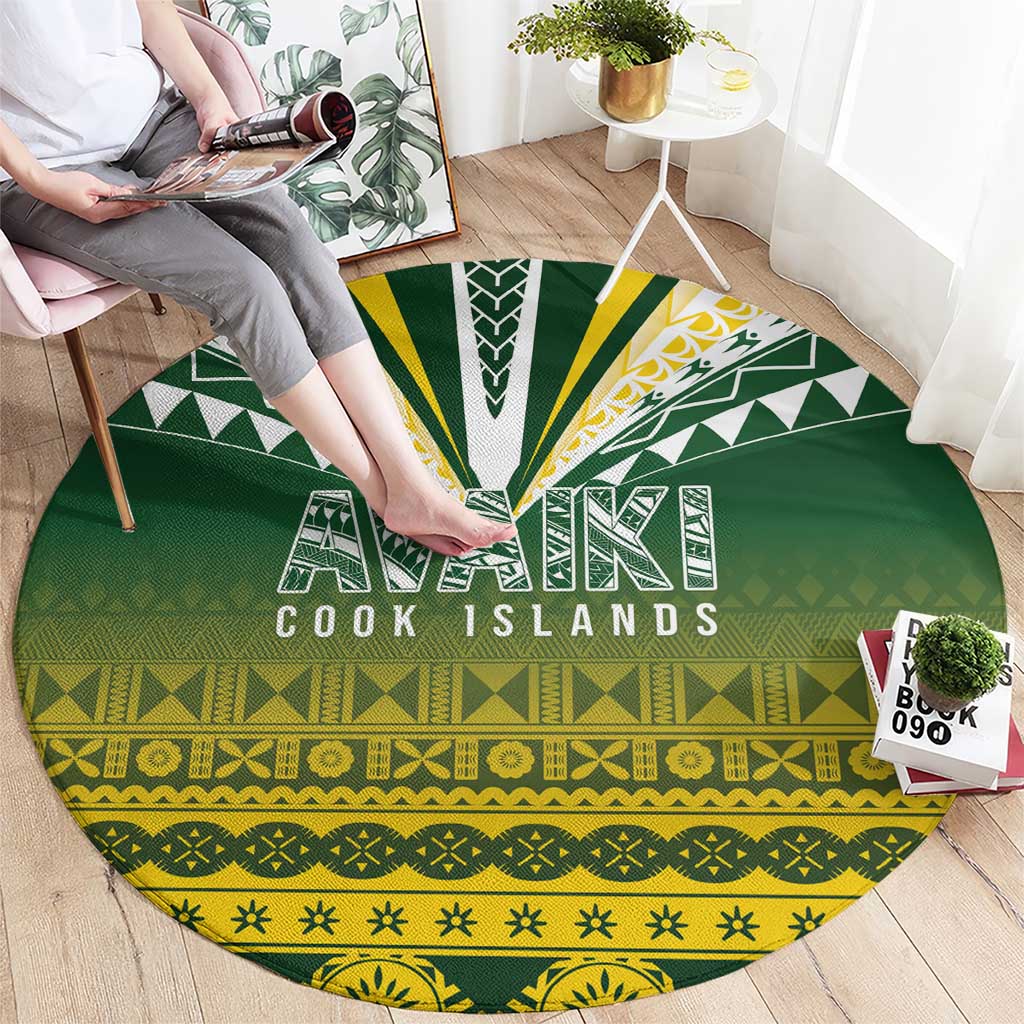 Cook Islands Rugby Round Carpet Kuki Avaiki LT7 - Polynesian Pride