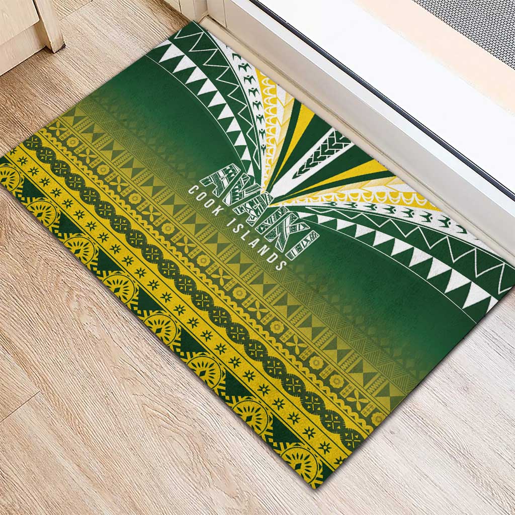 Cook Islands Rugby Rubber Doormat Kuki Avaiki LT7 - Polynesian Pride