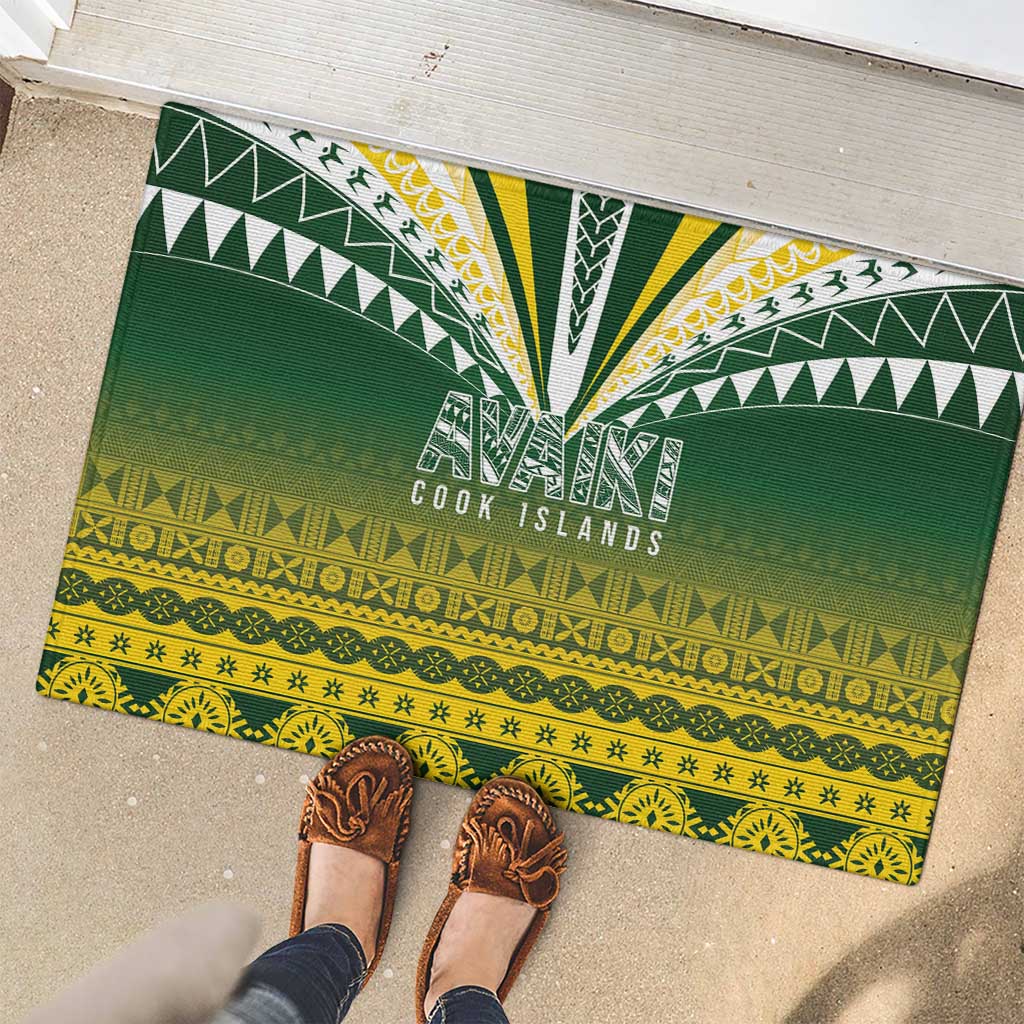 Cook Islands Rugby Rubber Doormat Kuki Avaiki LT7 - Polynesian Pride