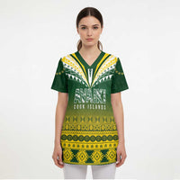 Cook Islands Rugby Custom Scrub Top Kuki Avaiki LT7 - Polynesian Pride