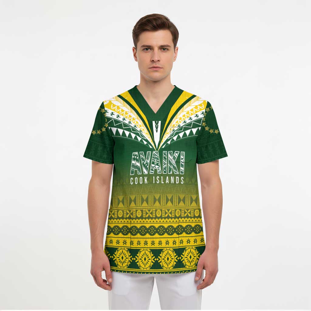 Cook Islands Rugby Custom Scrub Top Kuki Avaiki LT7 - Polynesian Pride