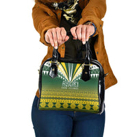 Cook Islands Rugby Shoulder Handbag Kuki Avaiki LT7 One Size Yellow Green - Polynesian Pride