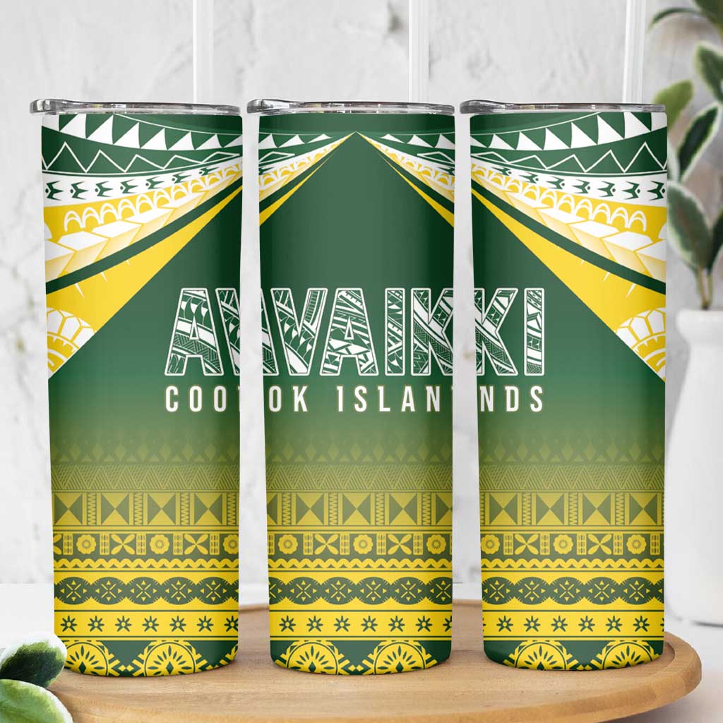 Cook Islands Rugby Skinny Tumbler Kuki Avaiki - Polynesian Pride