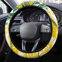 Cook Islands Rugby Steering Wheel Cover Kuki Avaiki LT7 - Polynesian Pride