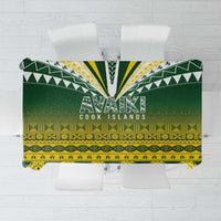 Cook Islands Rugby Tablecloth Kuki Avaiki LT7 Yellow Green - Polynesian Pride