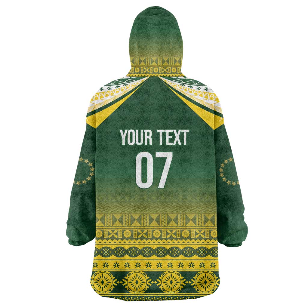 Cook Islands Rugby Custom Wearable Blanket Hoodie Kuki Avaiki LT7 - Polynesian Pride