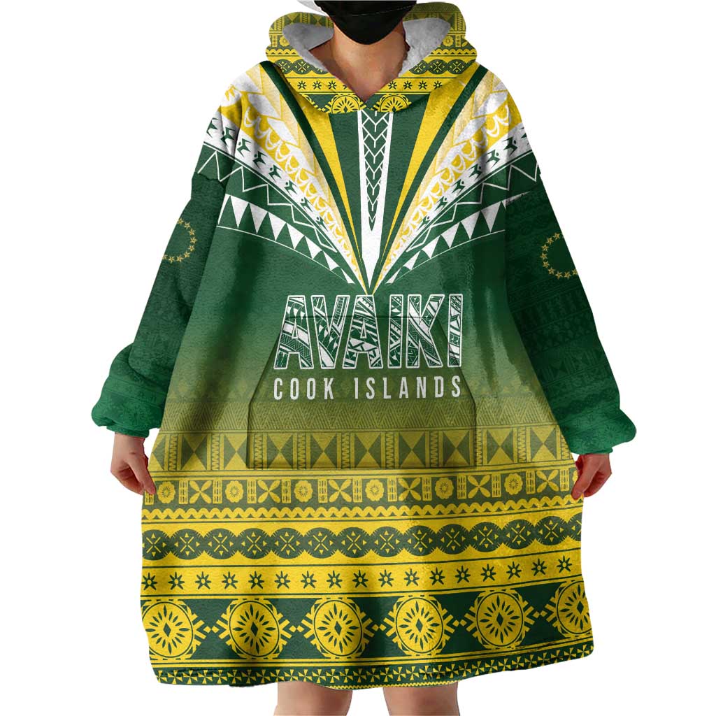 Cook Islands Rugby Custom Wearable Blanket Hoodie Kuki Avaiki LT7 - Polynesian Pride