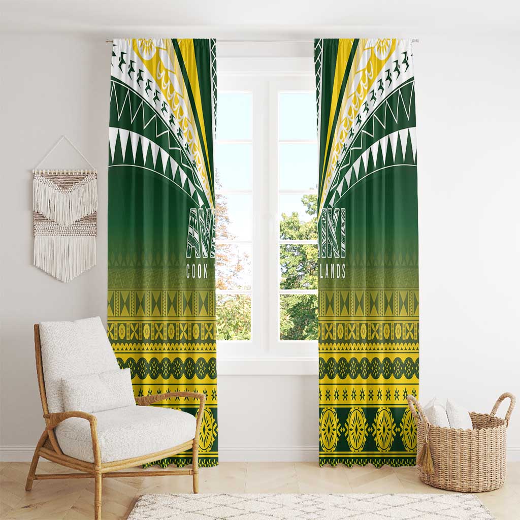 Cook Islands Rugby Window Curtain Kuki Avaiki - Polynesian Pride