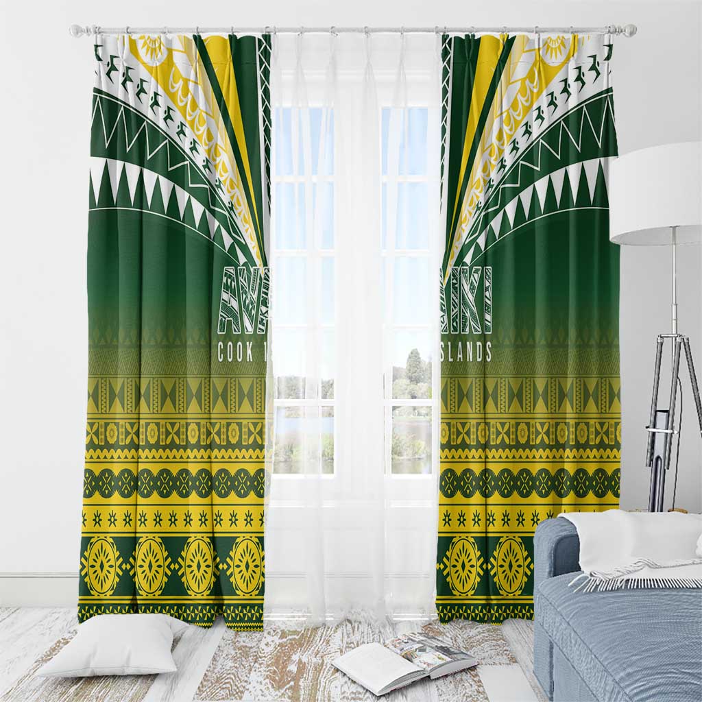 Cook Islands Rugby Window Curtain Kuki Avaiki - Polynesian Pride