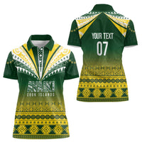 Cook Islands Rugby Custom Women Polo Shirt Kuki Avaiki - Polynesian Pride