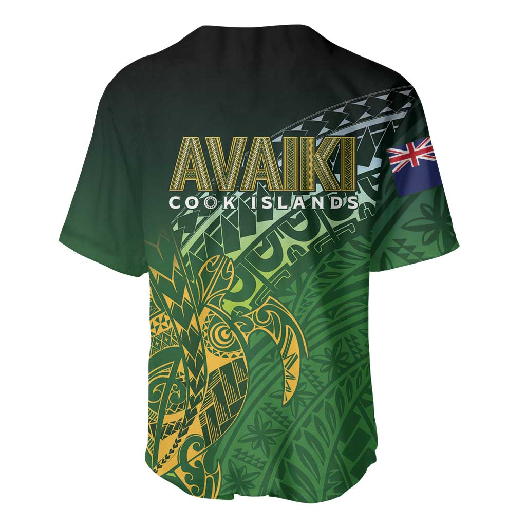 Cook Islands Rugby Kuki Avaiki Baseball Jersey Tribal Turtle LT7 - Polynesian Pride