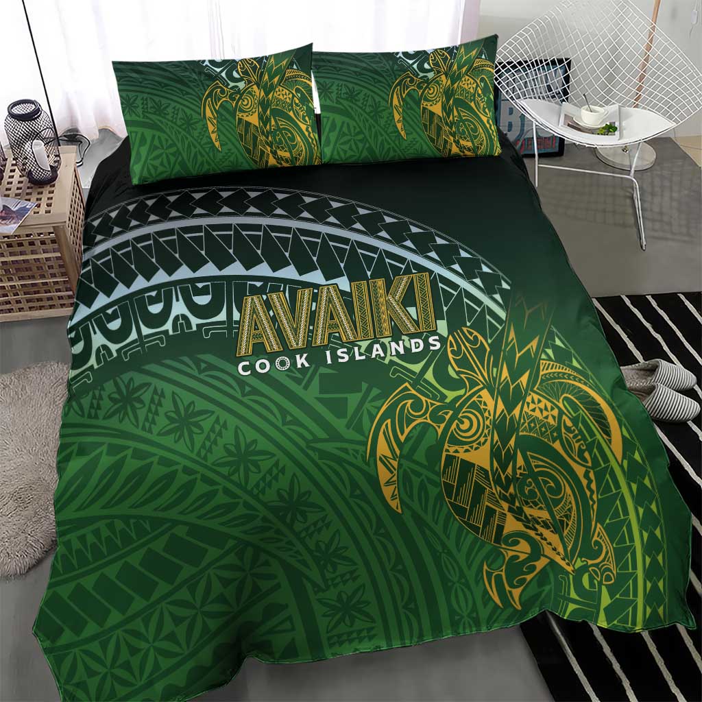 Cook Islands Rugby Kuki Avaiki Bedding Set Tribal Turtle - Polynesian Pride