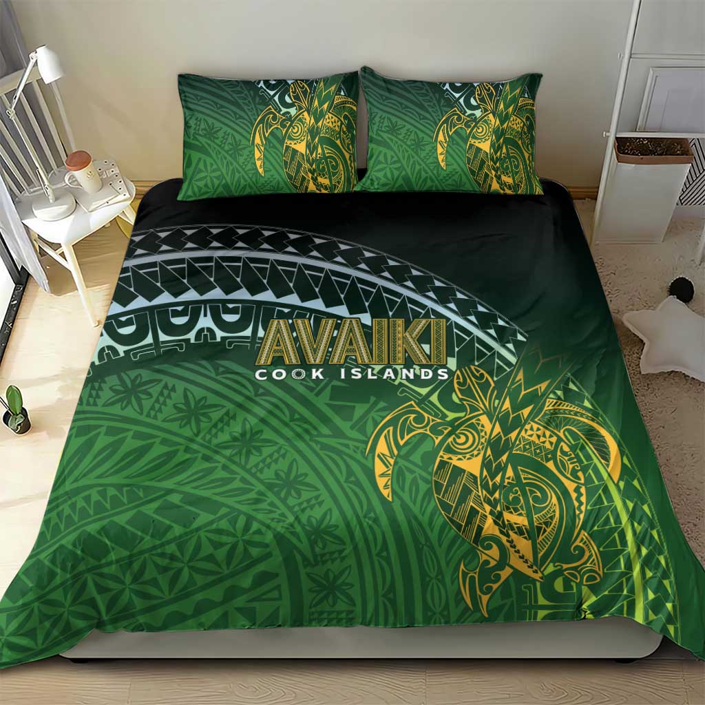 Cook Islands Rugby Kuki Avaiki Bedding Set Tribal Turtle - Polynesian Pride