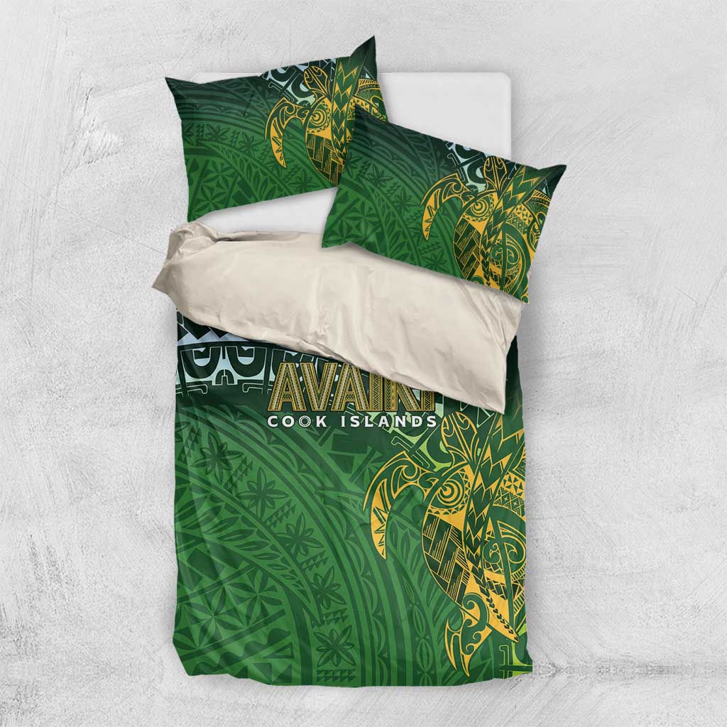 Cook Islands Rugby Kuki Avaiki Bedding Set Tribal Turtle - Polynesian Pride