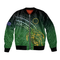Cook Islands Rugby Kuki Avaiki Bomber Jacket Tribal Turtle LT7 Unisex Dark Green - Polynesian Pride