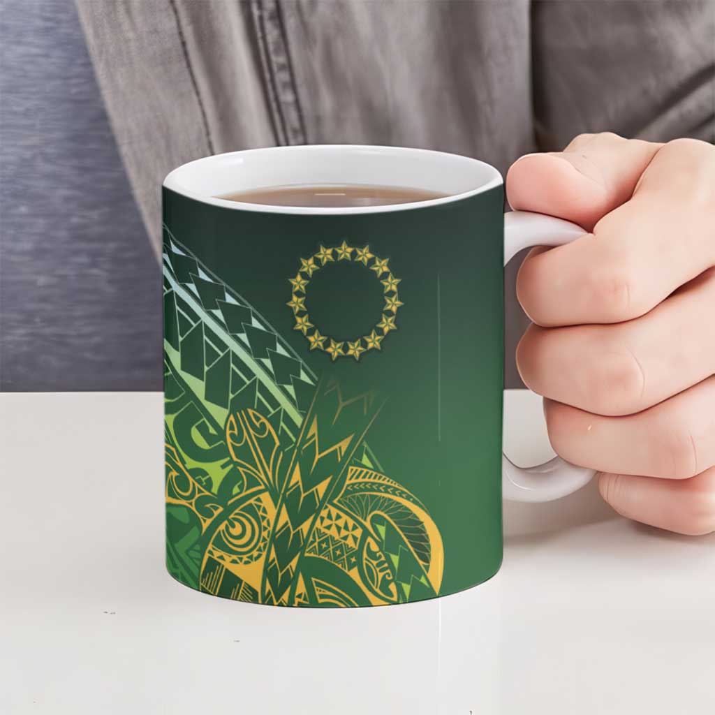 Cook Islands Rugby Kuki Avaiki Ceramic Mug Tribal Turtle LT7 - Polynesian Pride