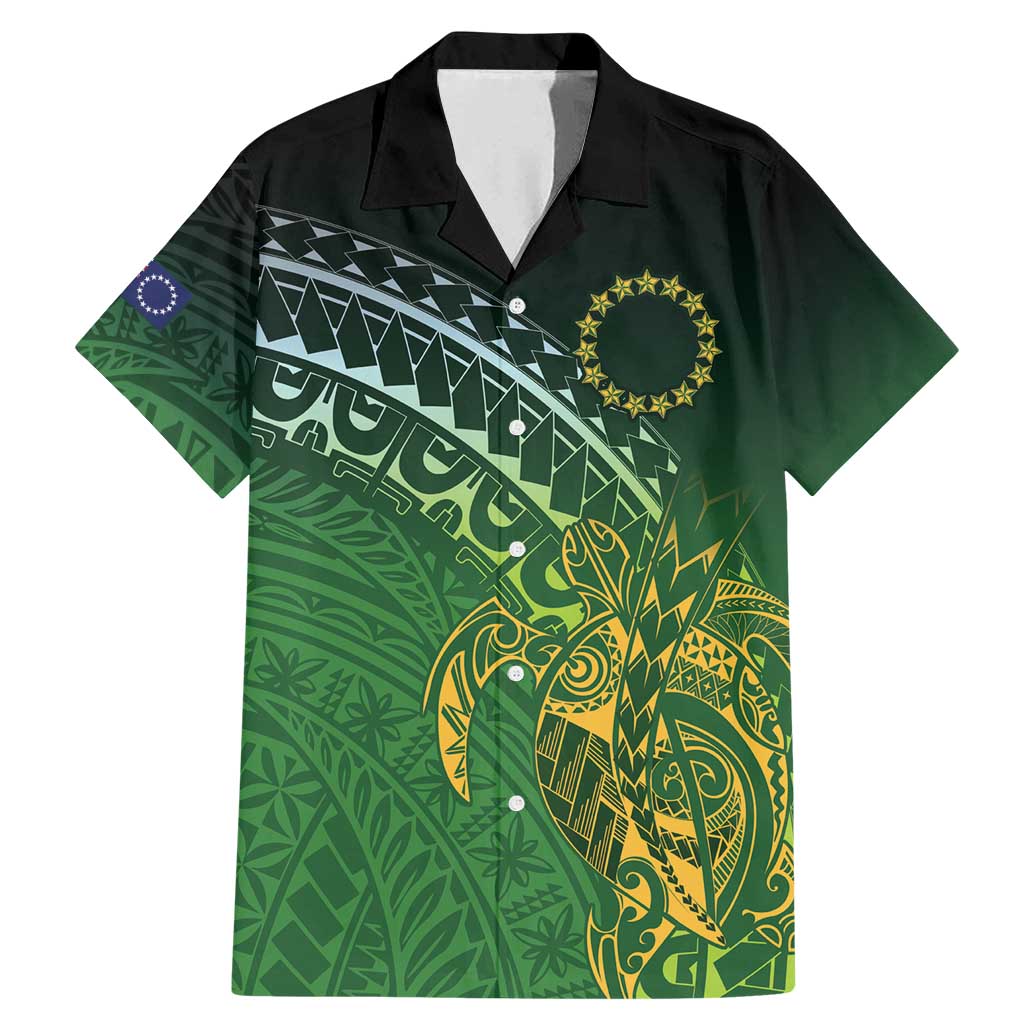 Cook Islands Rugby Kuki Avaiki Family Matching Mermaid Dress and Hawaiian Shirt Tribal Turtle - Polynesian Pride