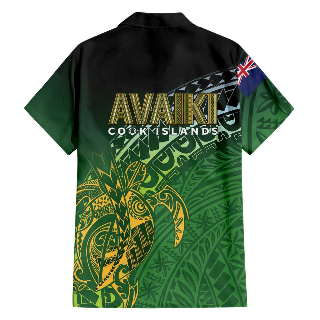 Cook Islands Rugby Kuki Avaiki Family Matching Puletasi and Hawaiian Shirt Tribal Turtle - Polynesian Pride