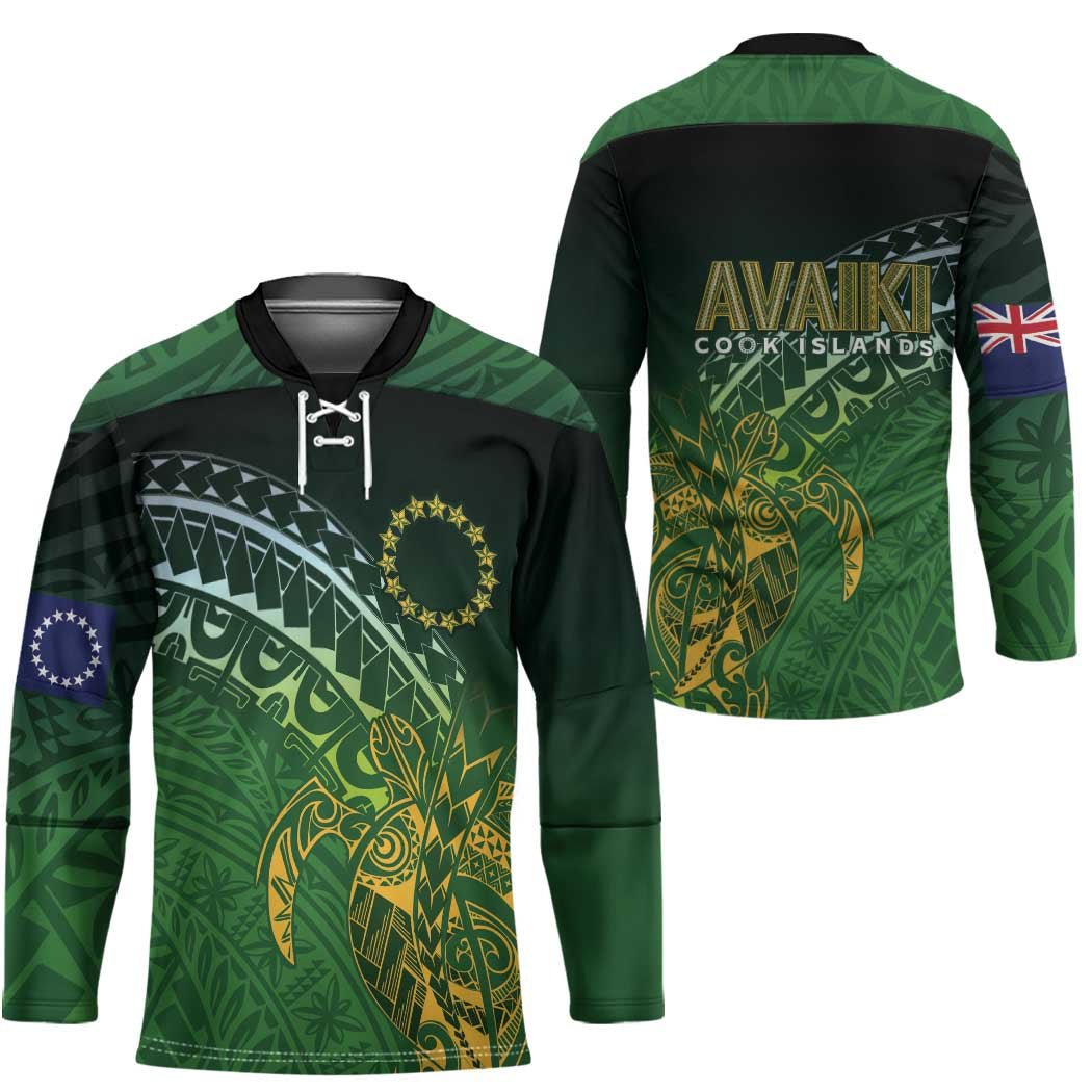 Cook Islands Rugby Kuki Avaiki Hockey Jersey Tribal Turtle - Polynesian Pride