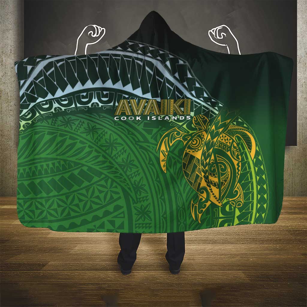 Cook Islands Rugby Kuki Avaiki Hooded Blanket Tribal Turtle LT7 - Polynesian Pride