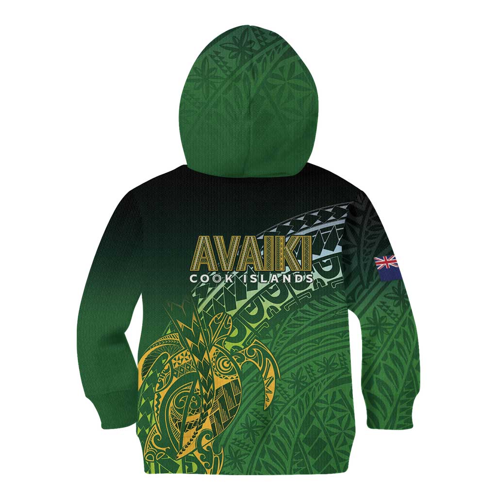 Cook Islands Rugby Kuki Avaiki Kid Hoodie Tribal Turtle - Polynesian Pride