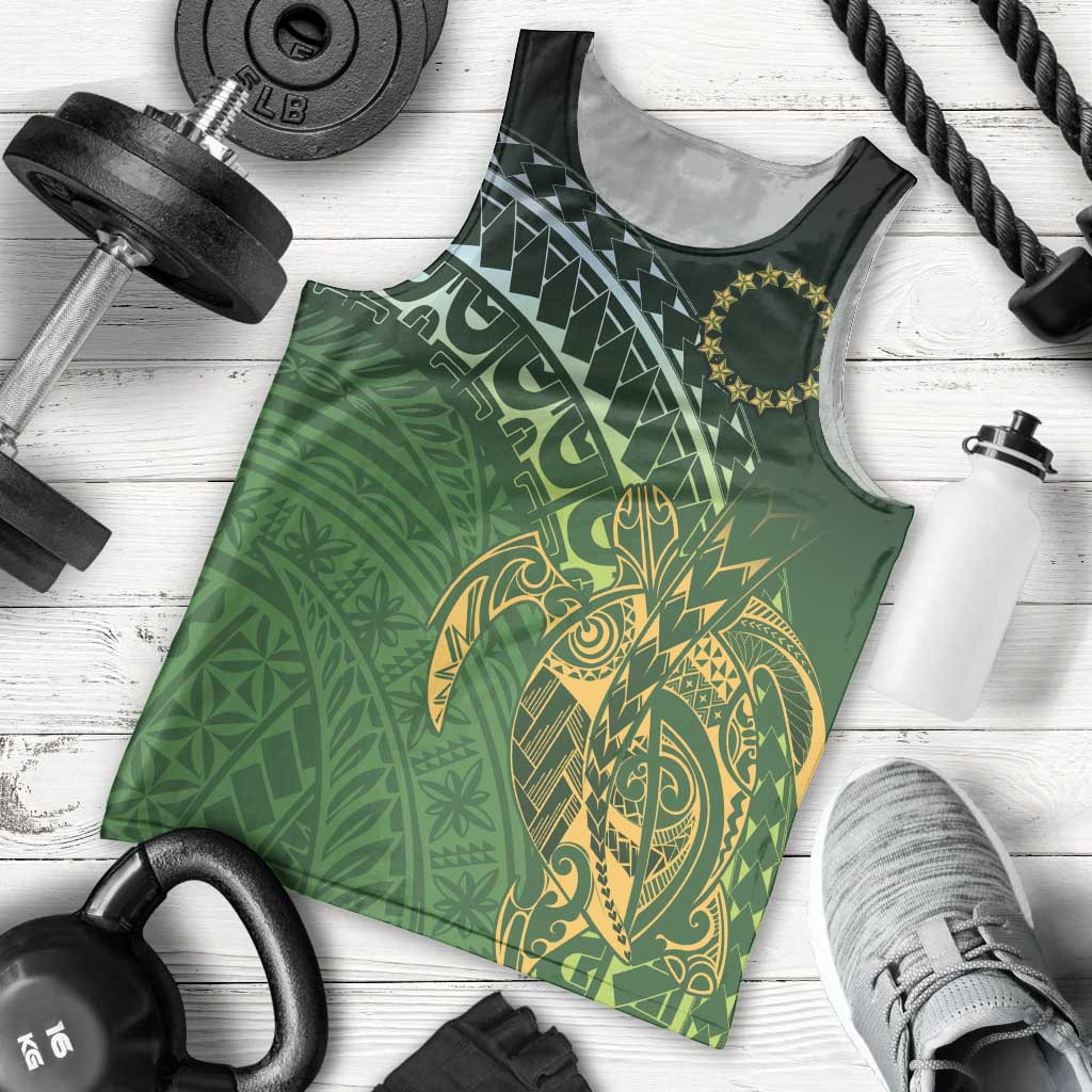 Cook Islands Rugby Kuki Avaiki Men Tank Top Tribal Turtle LT7 - Polynesian Pride
